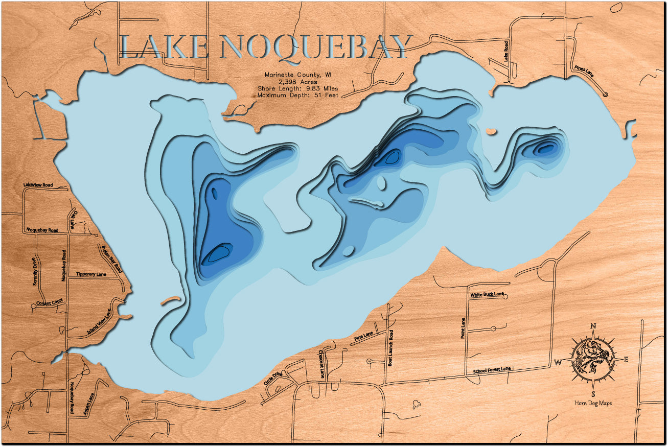 Lake Noquebay in Marinette County, Wisconsin