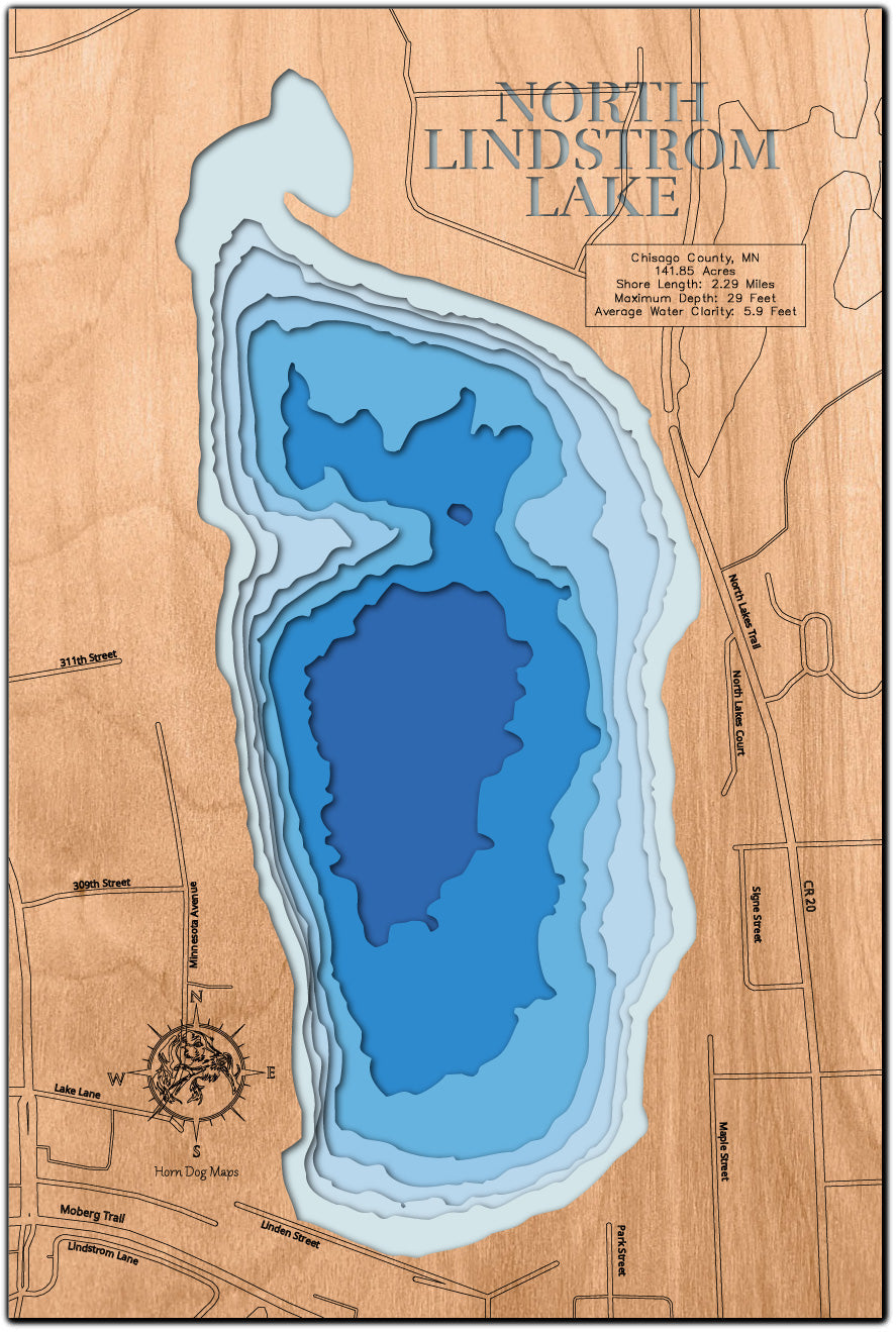 North Lindstrom Lake in Chisago County, Minnesota
