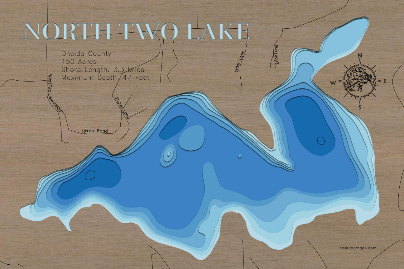 North Two Lake in Oneida County, Wisconsin