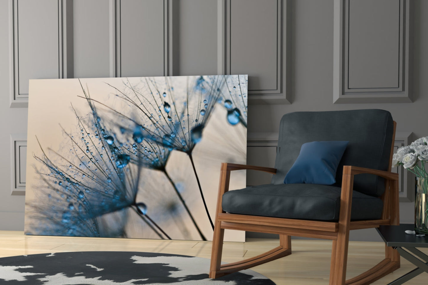 Flower Glass Wall Art