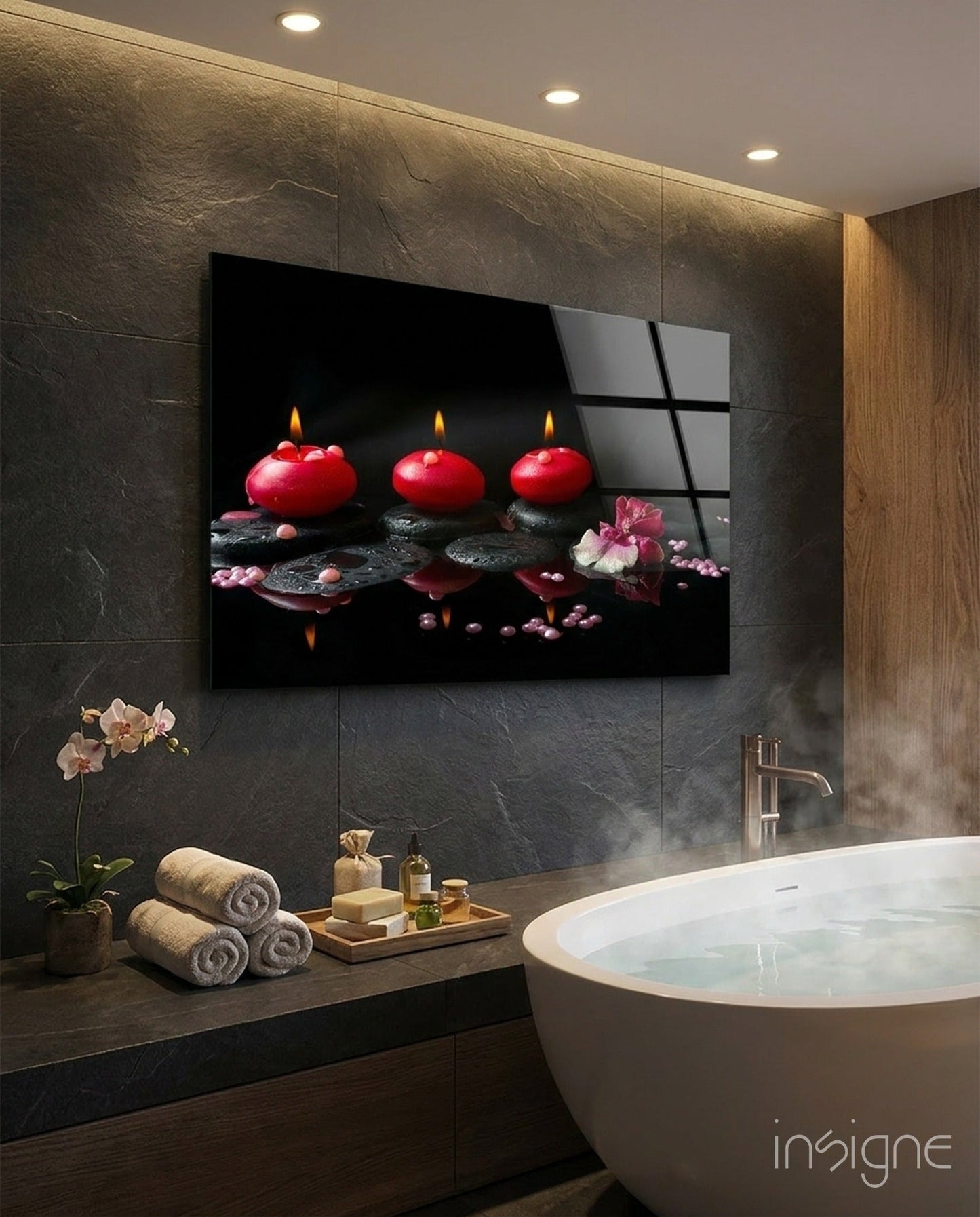 Spa Glass Wall Art