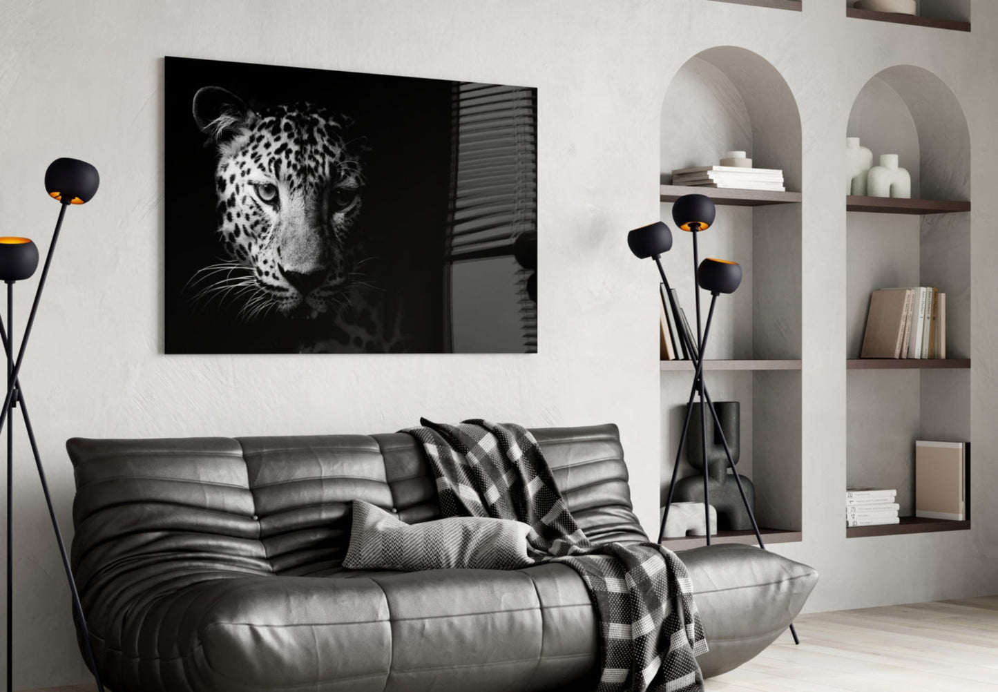 Leopard Glass Wall Art