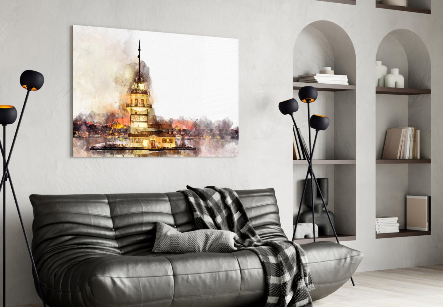 Maiden's Tower Glass Wall Art