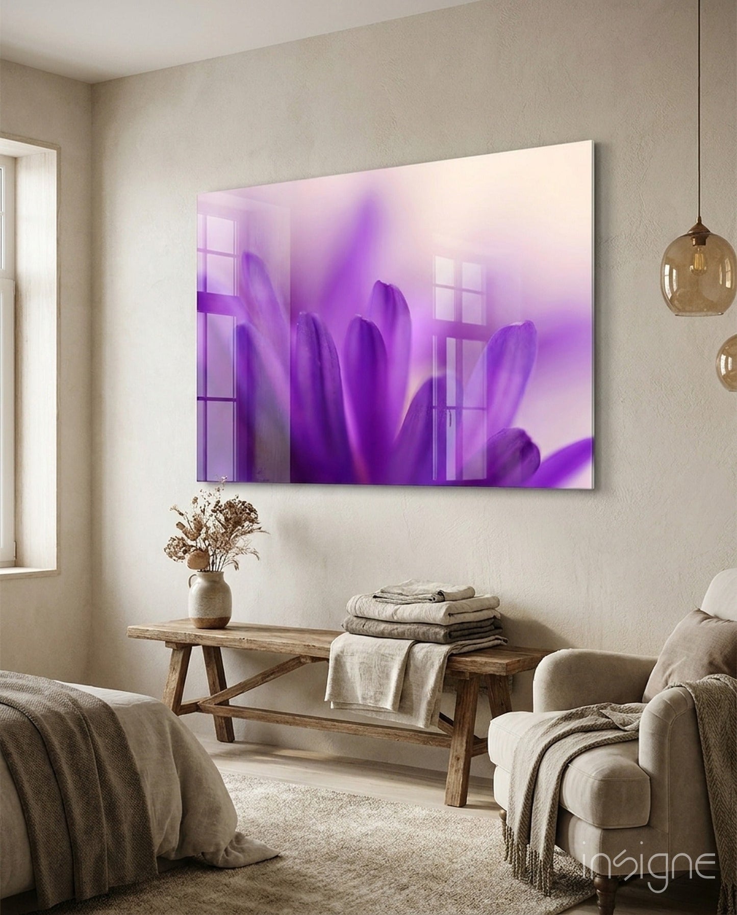 Flower Glass Wall Art