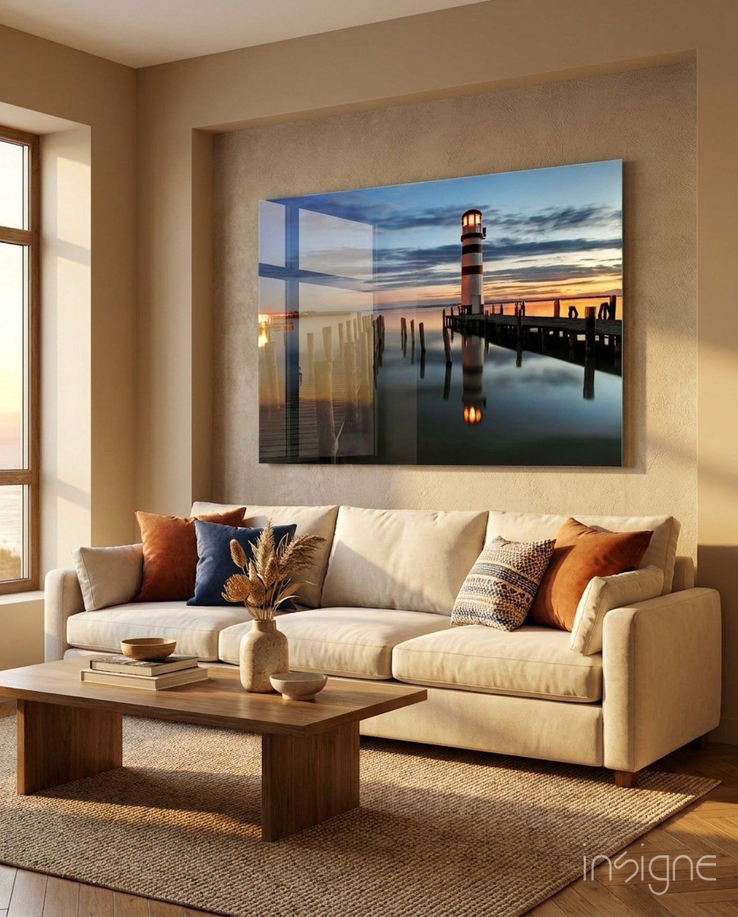 Lighthouse Glass Wall Art