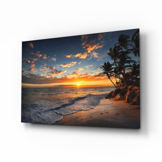 Palm Trees Glass Wall Art