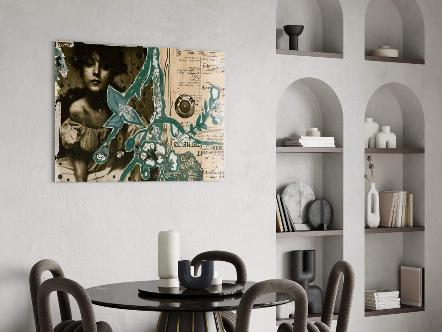 Abstract Glass Wall Art