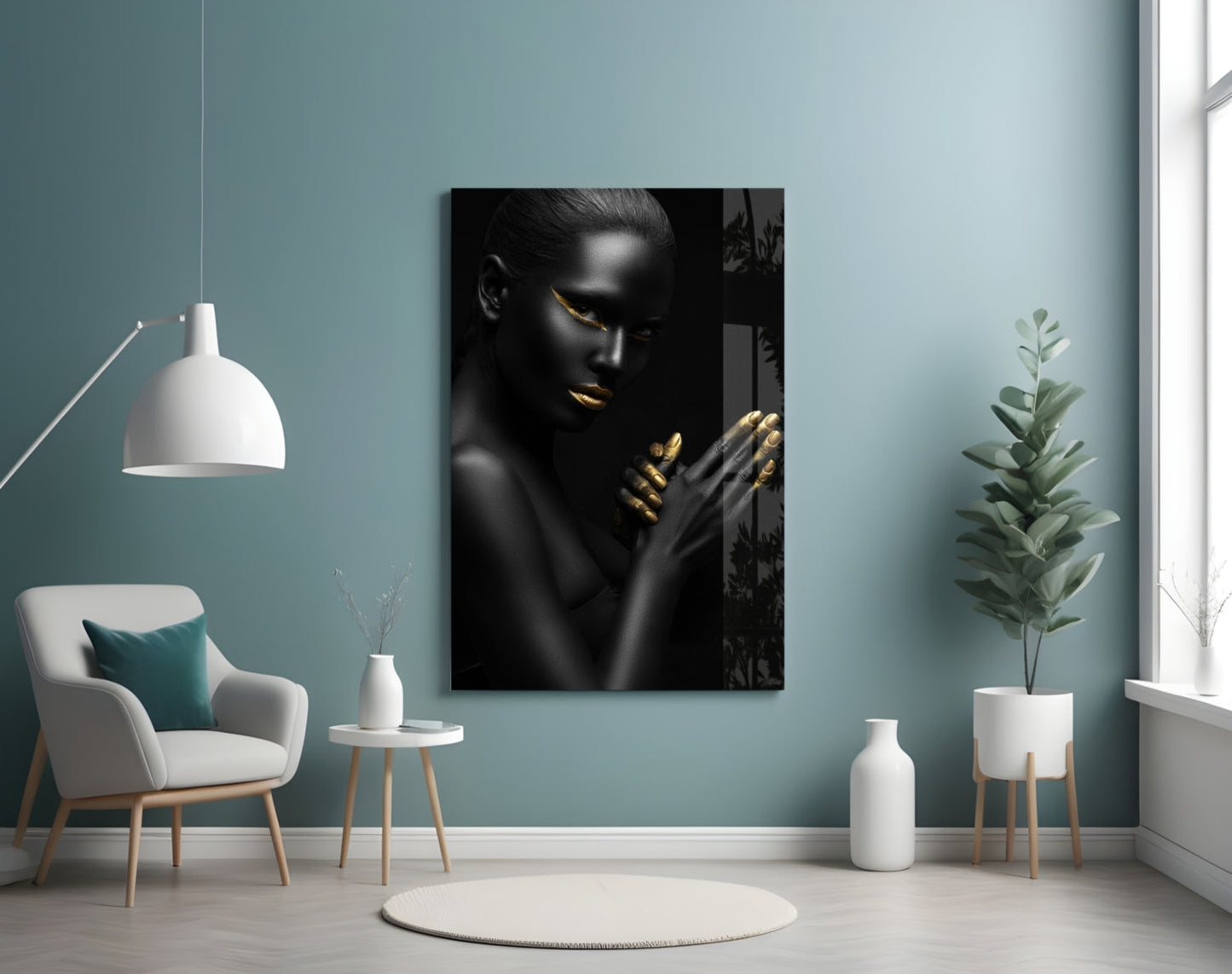 Woman Glass Wall Art