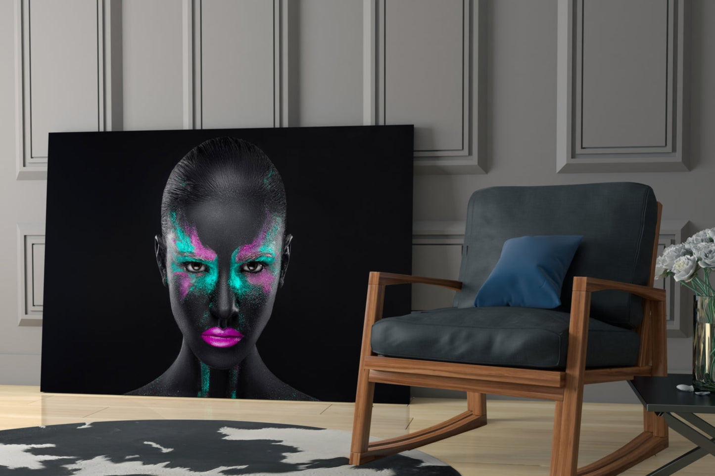 Woman Glass Wall Art