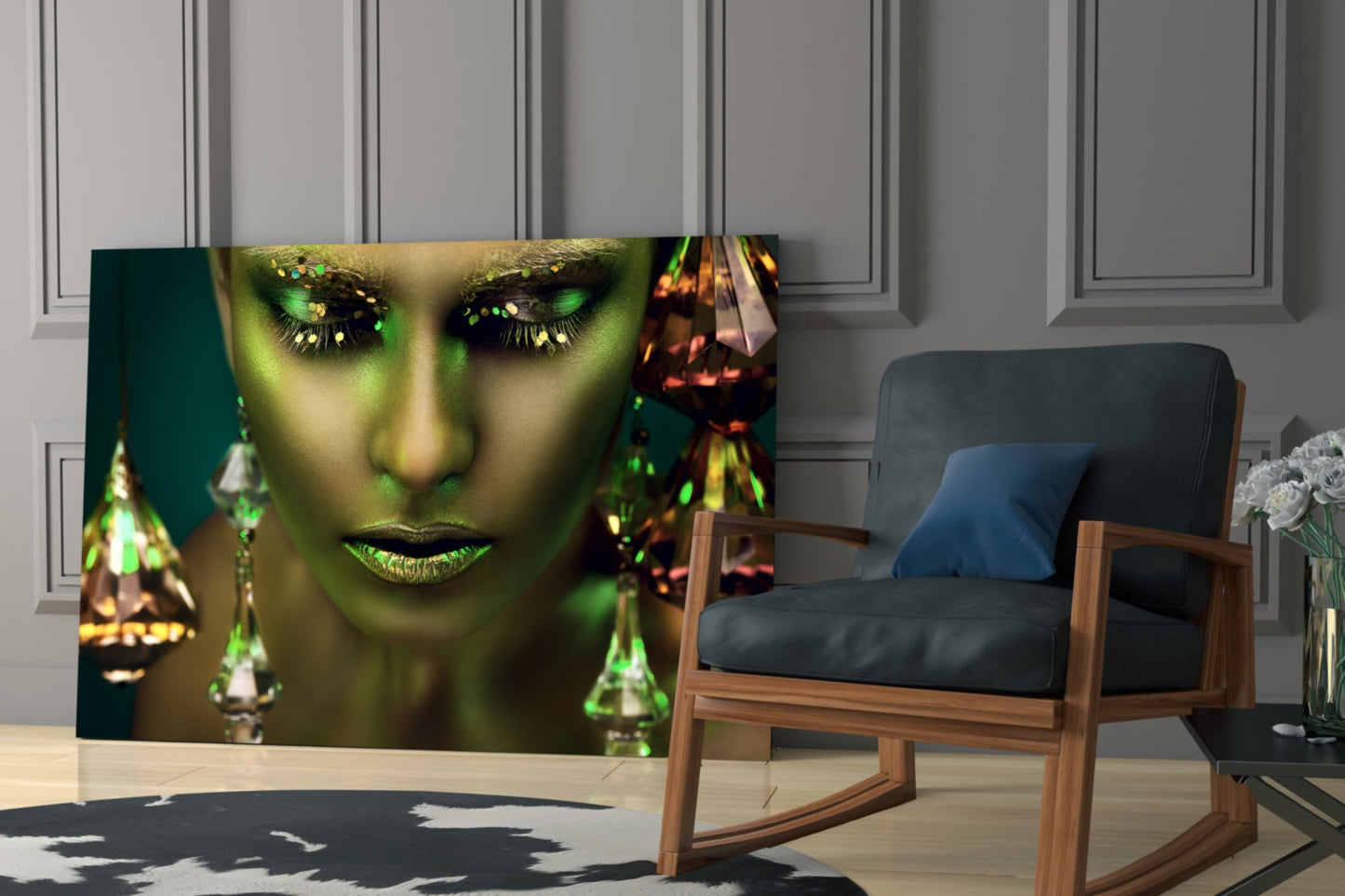 Woman Glass Wall Art