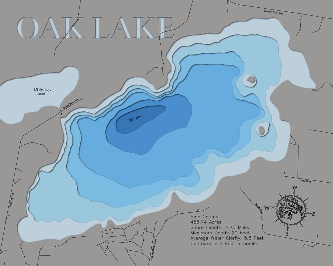 Oak Lake in Pine County, Minnesota
