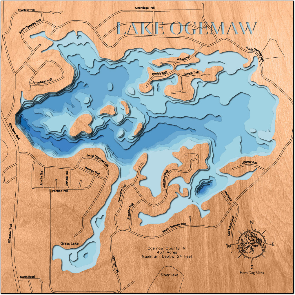 Lake Ogemaw in Ogemaw County, Michigan