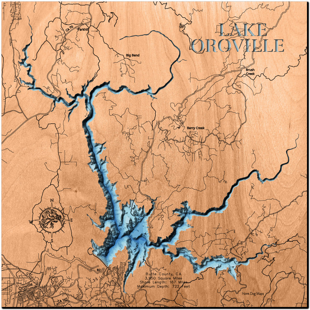 Oroville Lake in Butte County, California