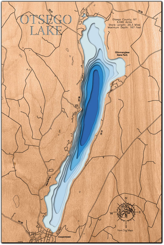 Otsego Lake in Otsego County, New York