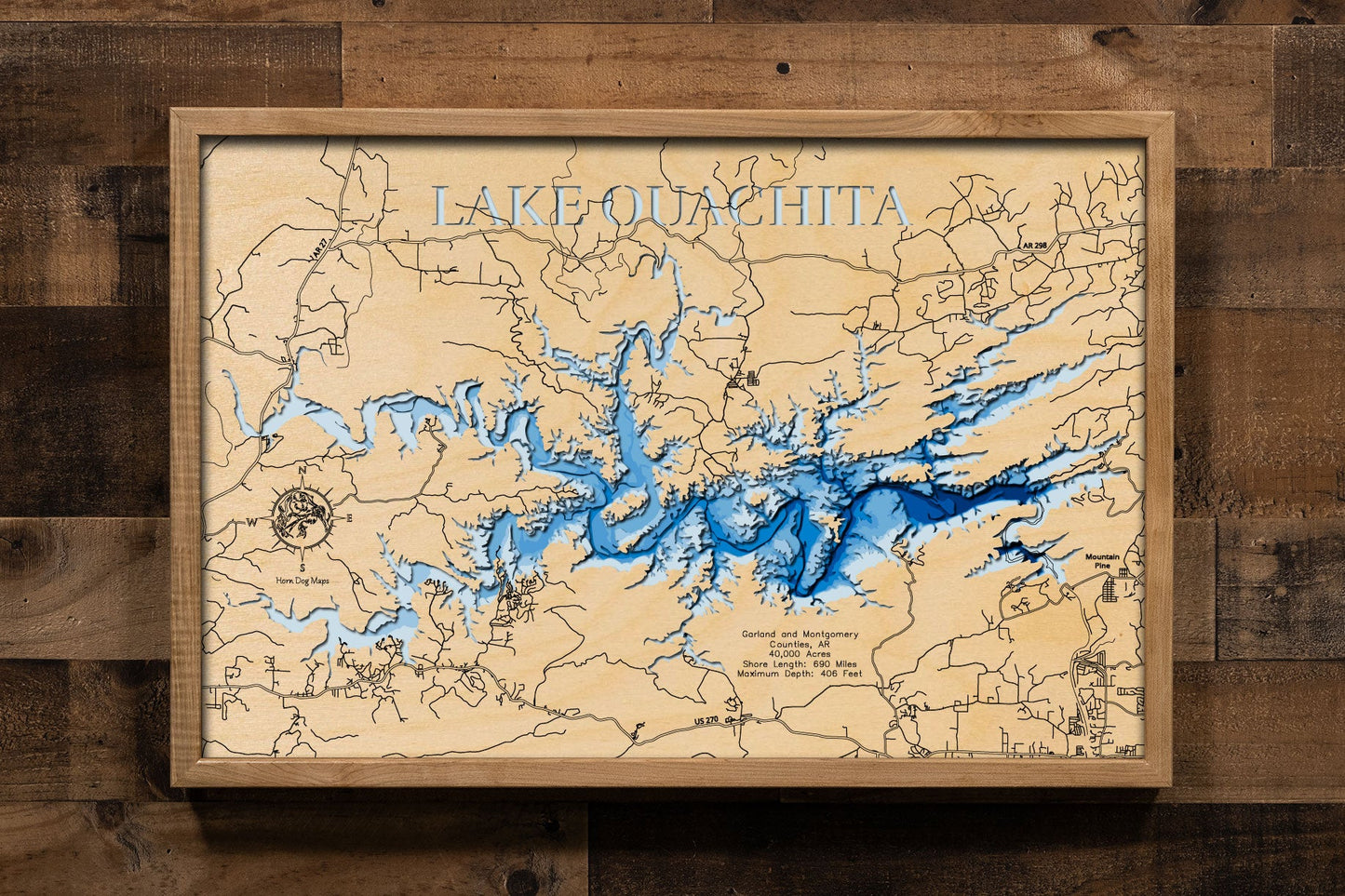 Lake Ouachita in Graland and Montgomery Counties, Arkansas