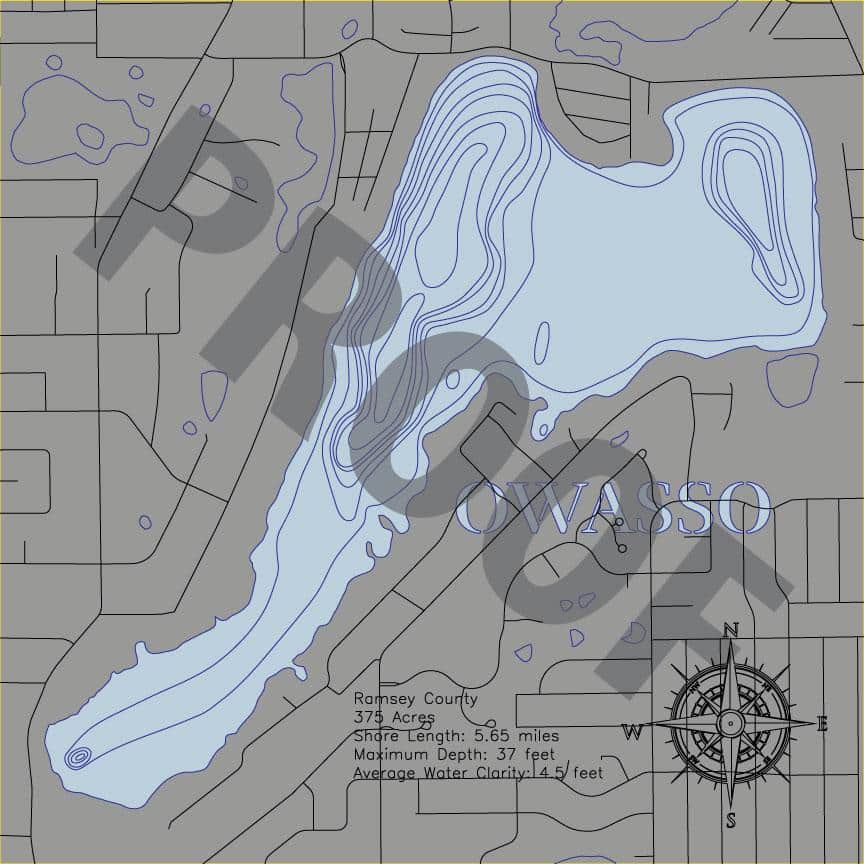 Owasso Lake in Ramsey County, Minnesota