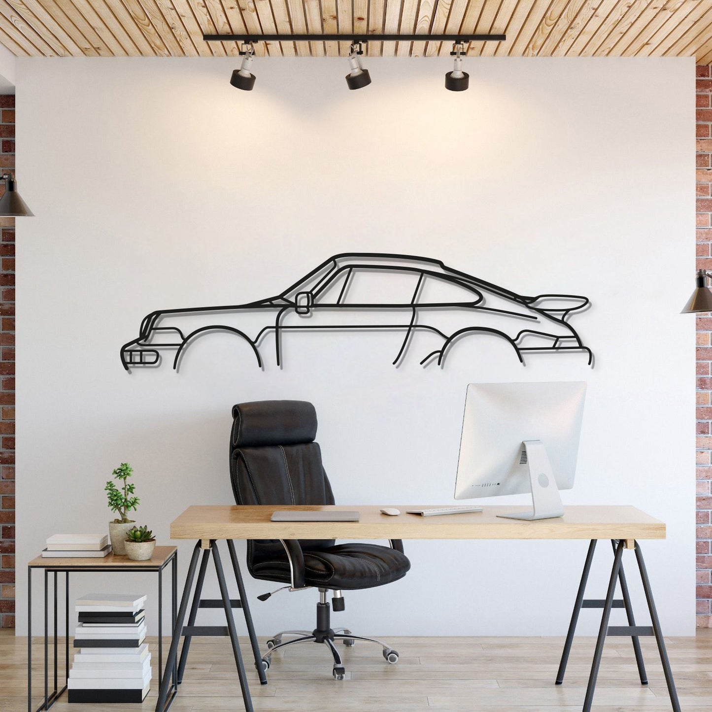 911 964 C2 Metal Car Wall Art - MT0844