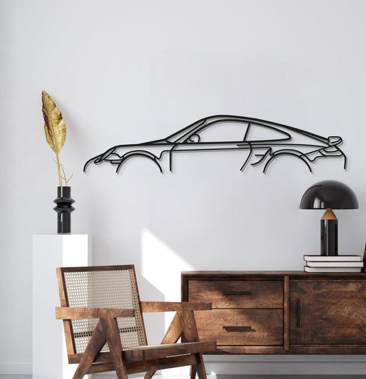 911 Turbo S Model 997 Metal Car Wall Art - MT0879