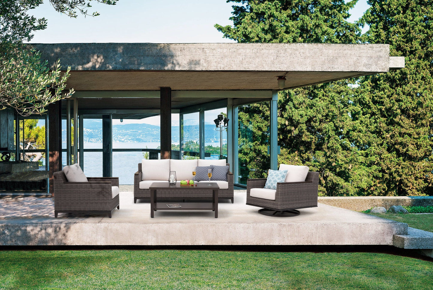 Owens 4-Piece Aluminum Living Room Set