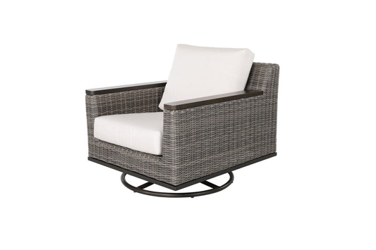 Owens 4-Piece Aluminum Living Room Set With Swivel Chairs