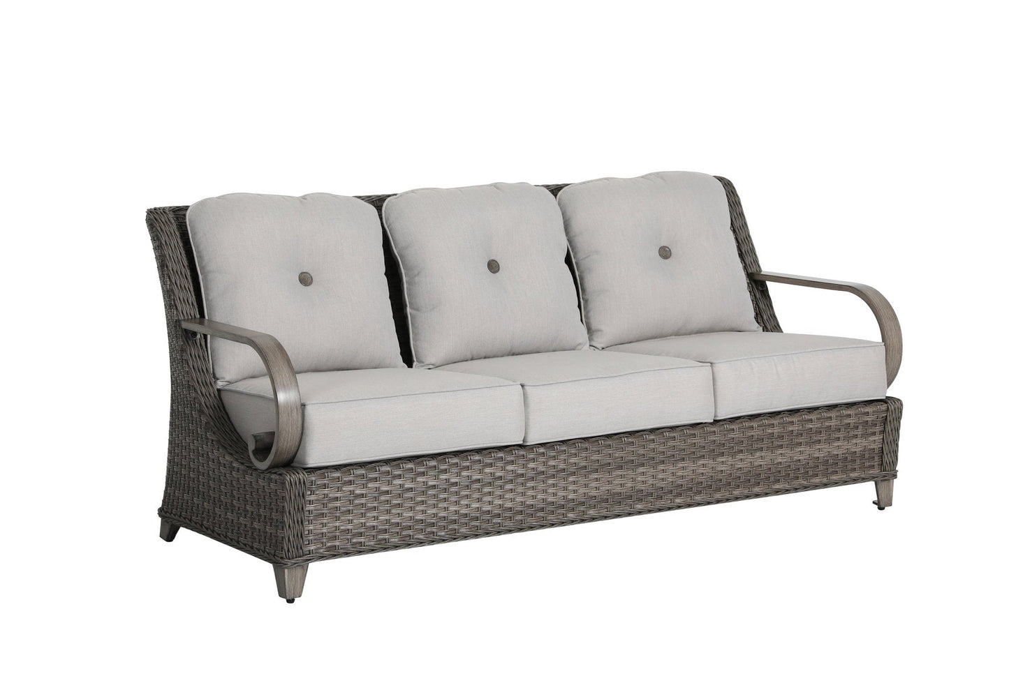 Brooks 4-Piece Aluminum Living Room Set With Swivel Chairs