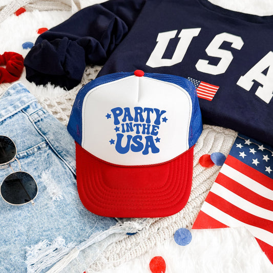 Party In The USA Patriotic Celebration Edition For Independence Day Lovers Trucker Hat