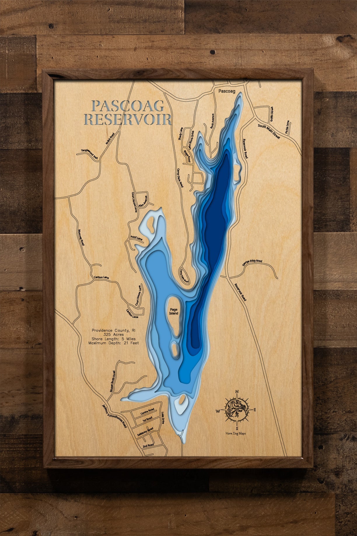 Pascoag Reservoir in Providence County, Rhode Island