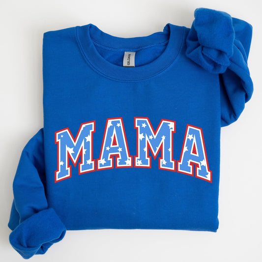 Patriotic Mama Stars and Stripes 4th of July Celebration Edition Sweatshirt