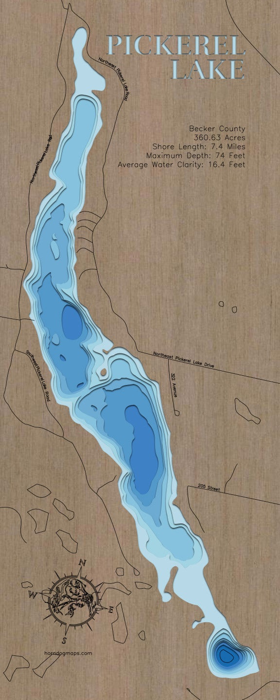Pickerel Lake in Becker County, Minnesota