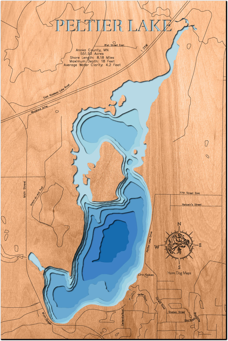 Peltier Lake in Anoka County, Minnesota