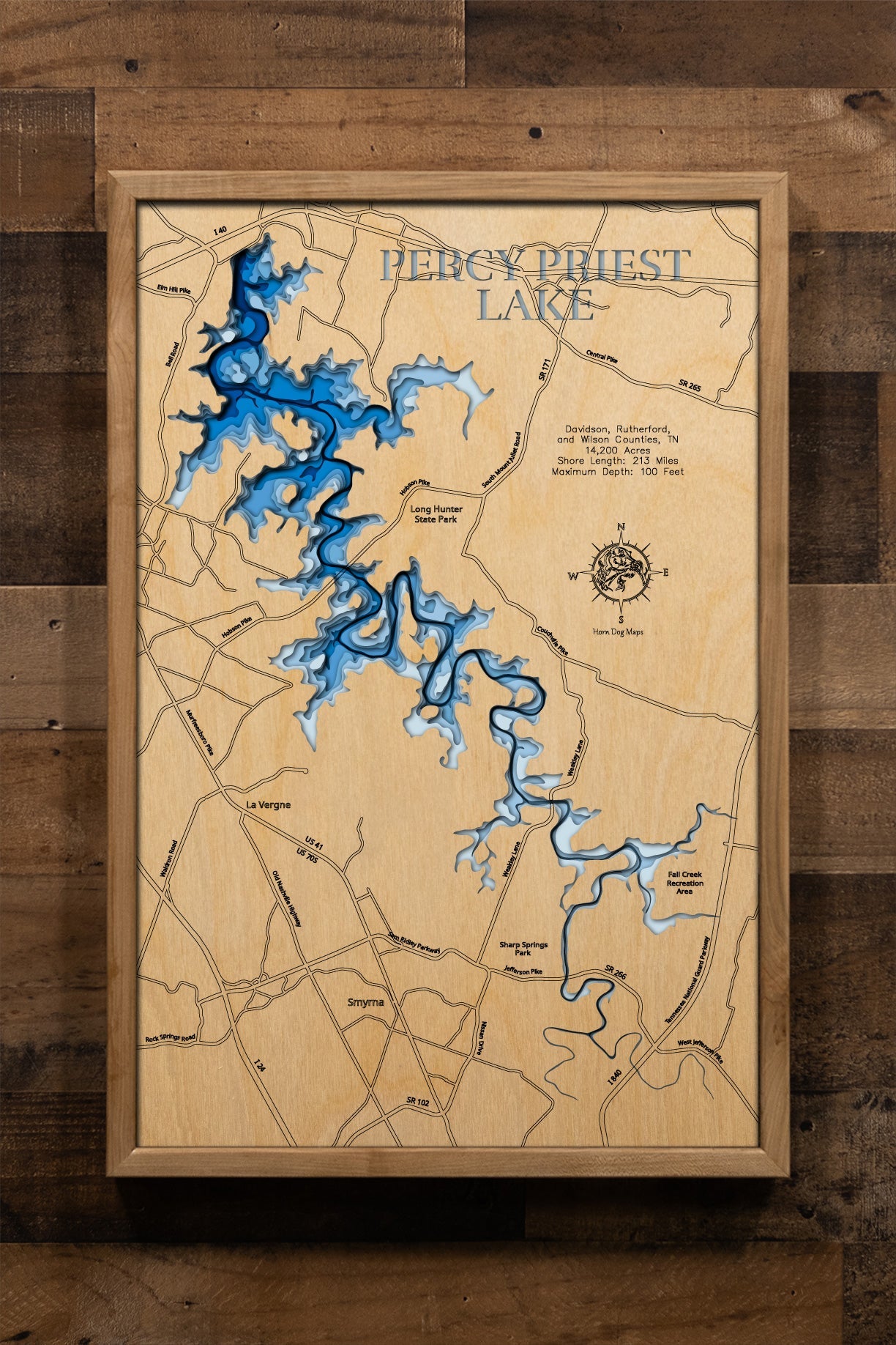 Percy Priest Lake in Davidson, Rutherford, and Wilson Counties, Tennessee