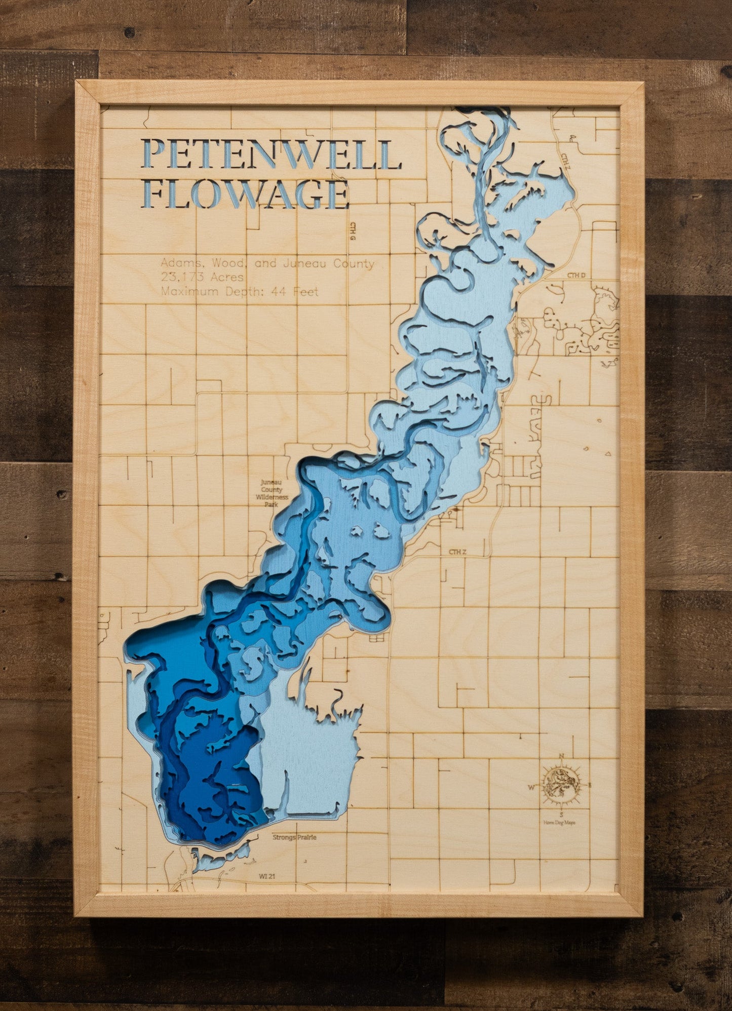 Petenwell Flowage in Adams, Wood, and Juneau County, Wisconsin