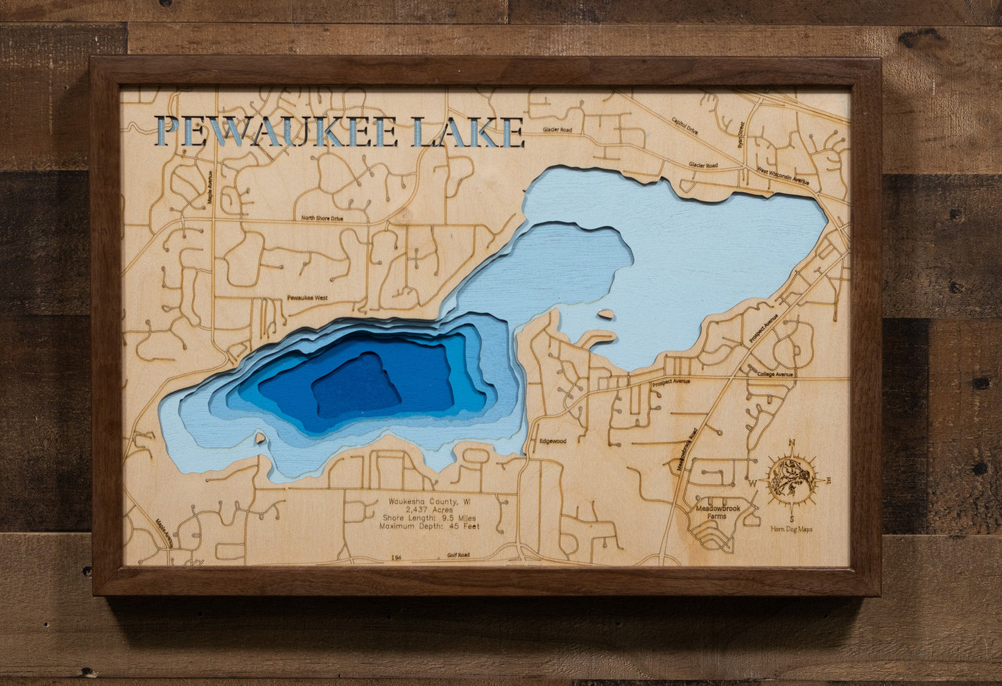 Pewaukee Lake in Waukesha County, Wisconsin
