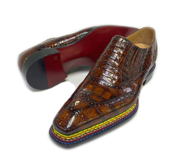 Maurice Phantom Custom Made Alligator Slip-On Shoe - Sport/Rust