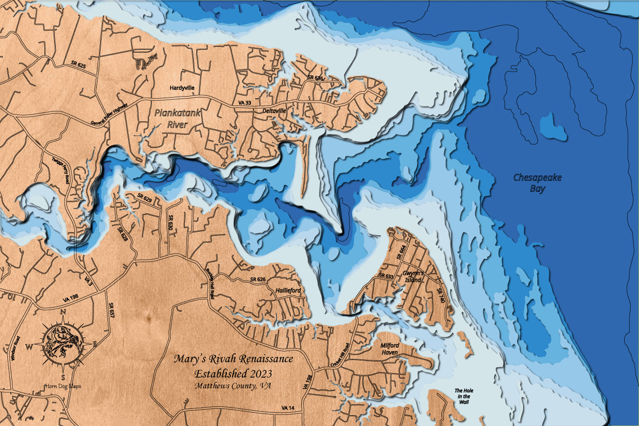 Piankatank River, Chesapeake Bay in Matthews County, Virginia