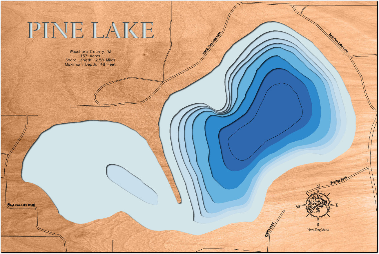 Pine Lake in Waushara County, Wisconsin