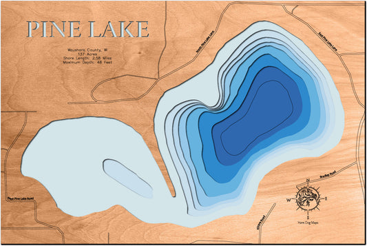 Pine Lake in Waushara County, Wisconsin