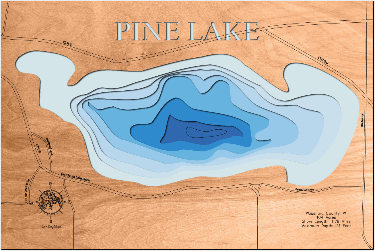 Pine Lake in Waushara County, WI, Near Hancock, Wisconsin