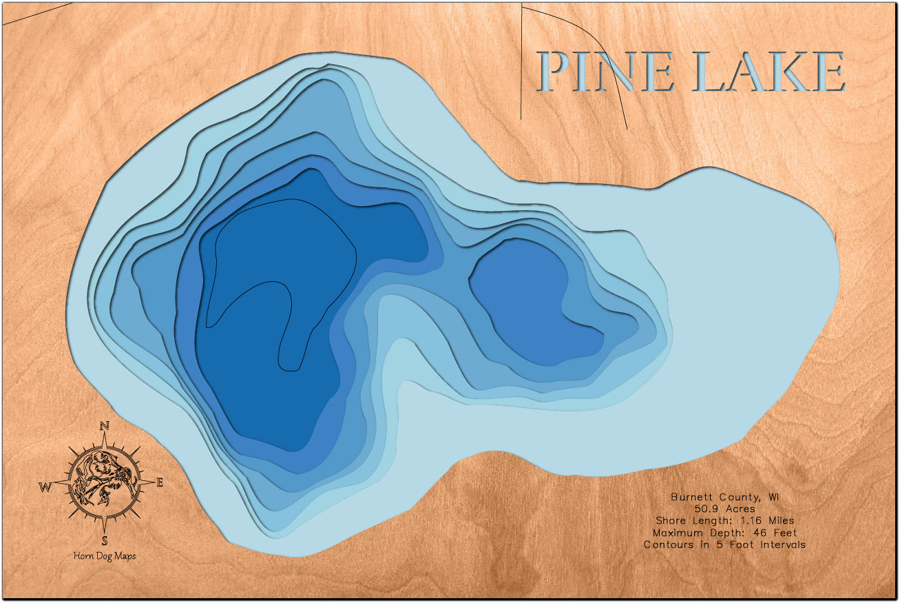 Pine Lake in Burnett County, Wisconsin
