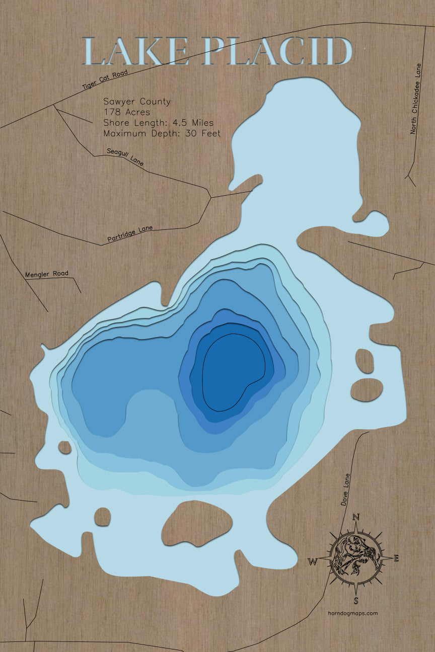 Lake Placid in Sawyer County, Wisconsin
