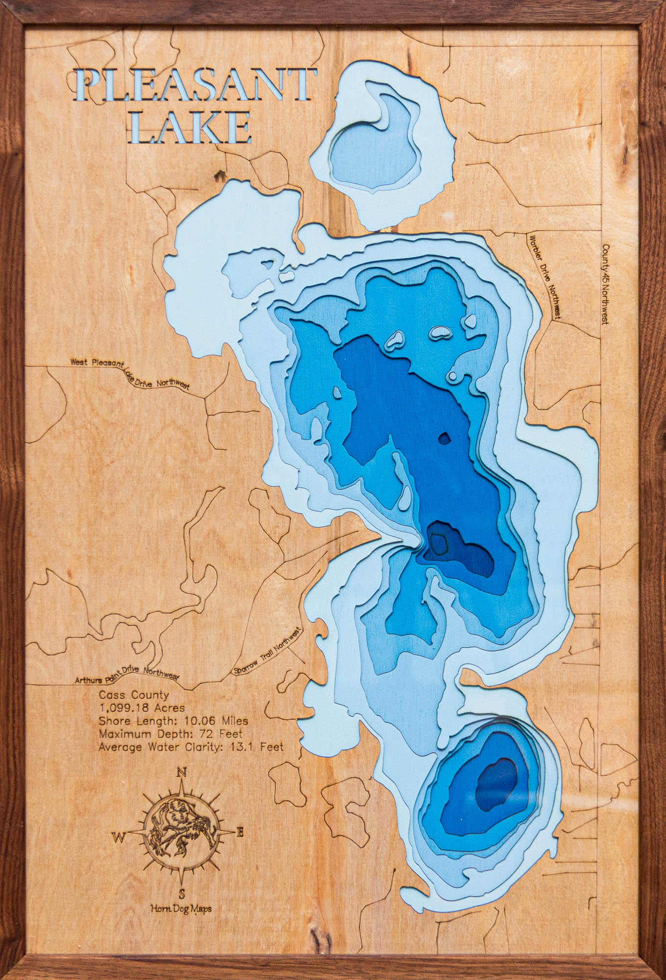 Pleasant Lake in Cass County, Minnesota