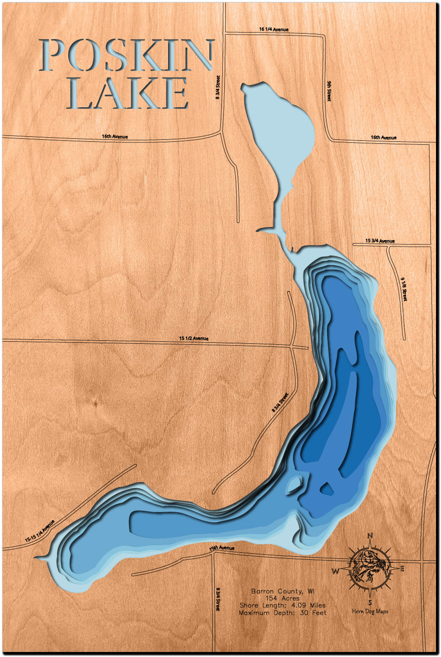 Poskin Lake in Barron County, Wisconsin