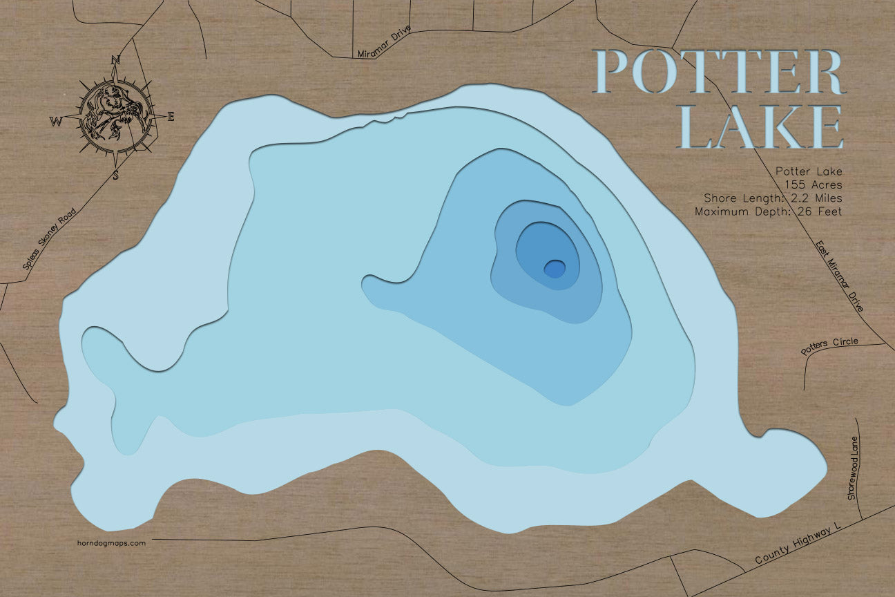 Potter Lake in Walworth County, Wisconsin