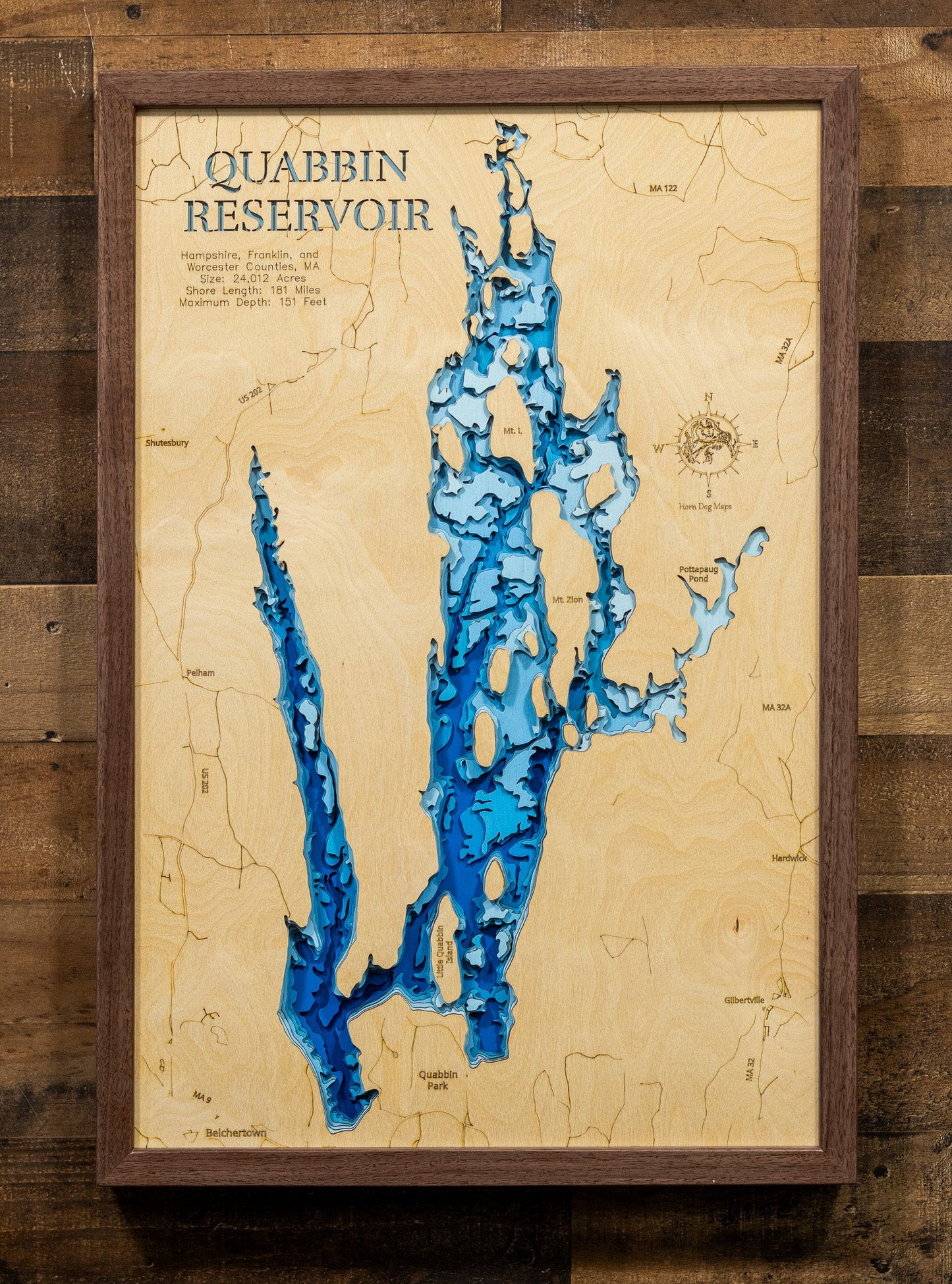 Quabbin Reservoir in Hampshire, Franklin, and Worcester Counties, Massachusetts