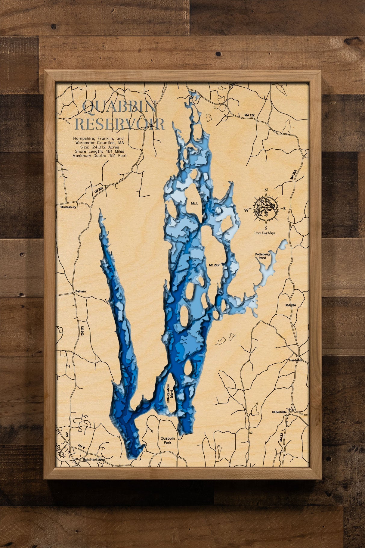 Quabbin Reservoir in Hampshire, Franklin, and Worcester Counties, Massachusetts