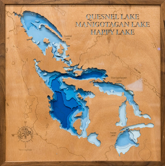 Quesnel Lake, Manigotagan Lake, and Happy Lake in Manitoba, California