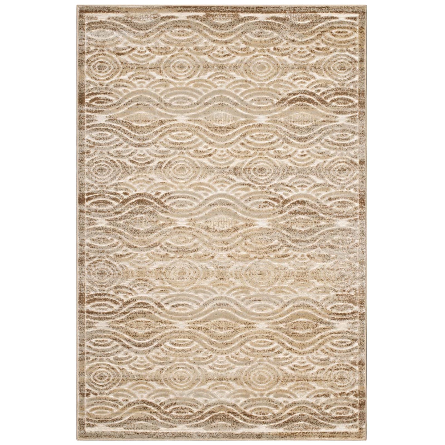 Kennocha Rustic Vintage Abstract Waves 8x10 Area Rug by Modway