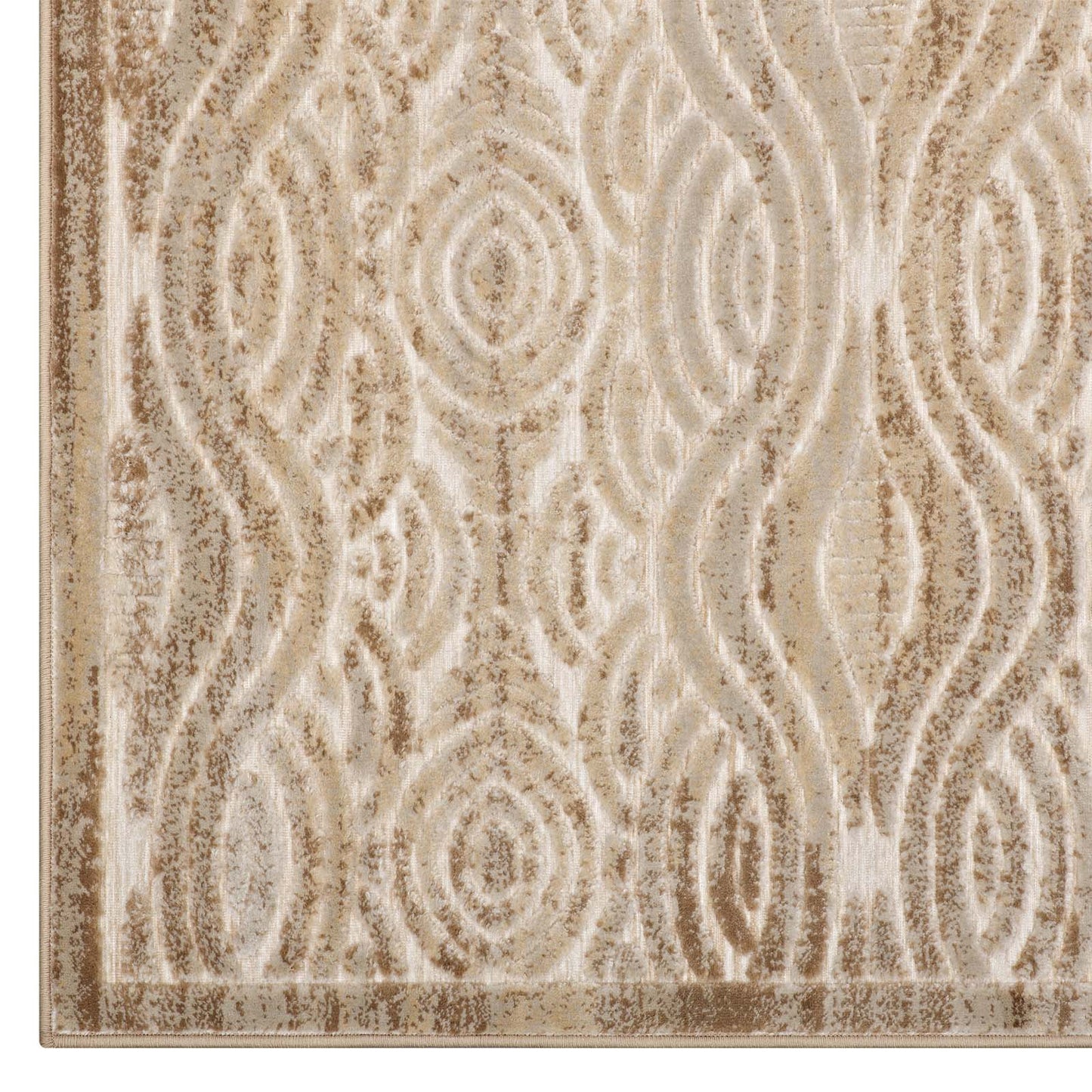 Kennocha Rustic Vintage Abstract Waves 8x10 Area Rug by Modway
