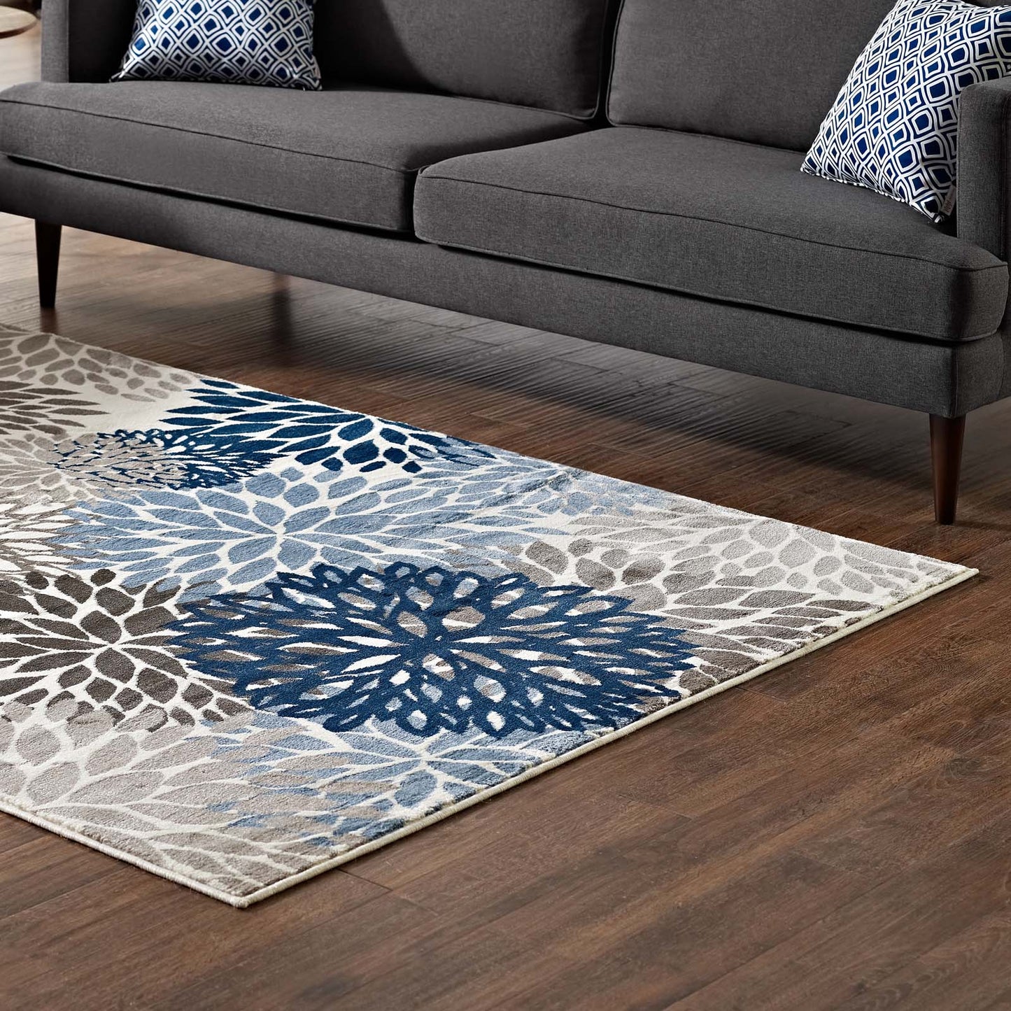 Calithea Vintage Classic Abstract Floral 4x6 Area Rug by Modway