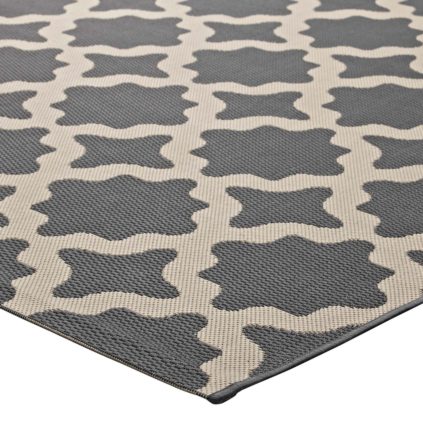 Cerelia Moroccan Trellis Indoor and Outdoor 9x12 Area Rug by Modway